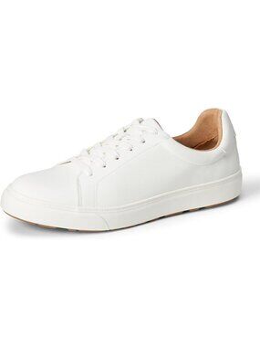 Amazon Essentials Men's White Closed Toe Low Top Lace Up Classic Sneakers